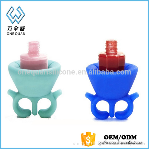 High quality custom design silicone nail ring polish holder